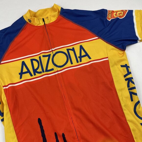 Canari Arizona Cycling Jersey Men’s L Full Zip Short Sleeve Bike Shirt Route 66 - Picture 1 of 11